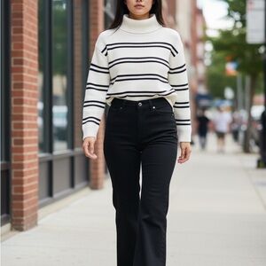 Striped Turtleneck Sweater